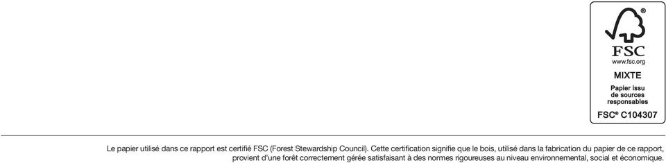 Cette certification signifie que le bois, utilisé dans la fabrication du