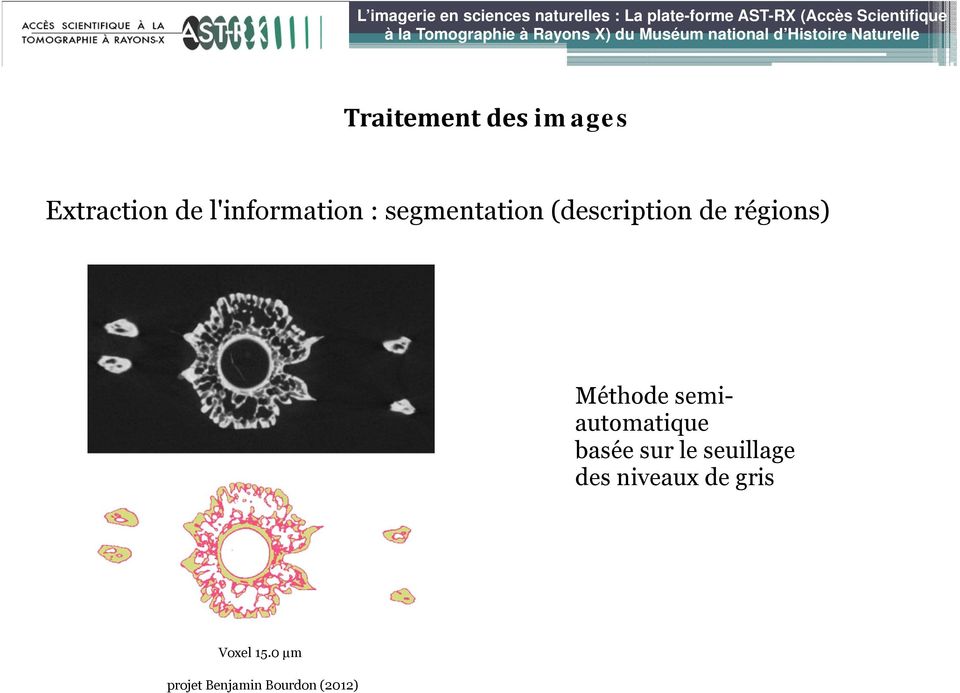 Extraction de l'information : segmentation (description de régions) Méthode