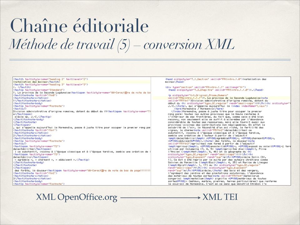 conversion XML