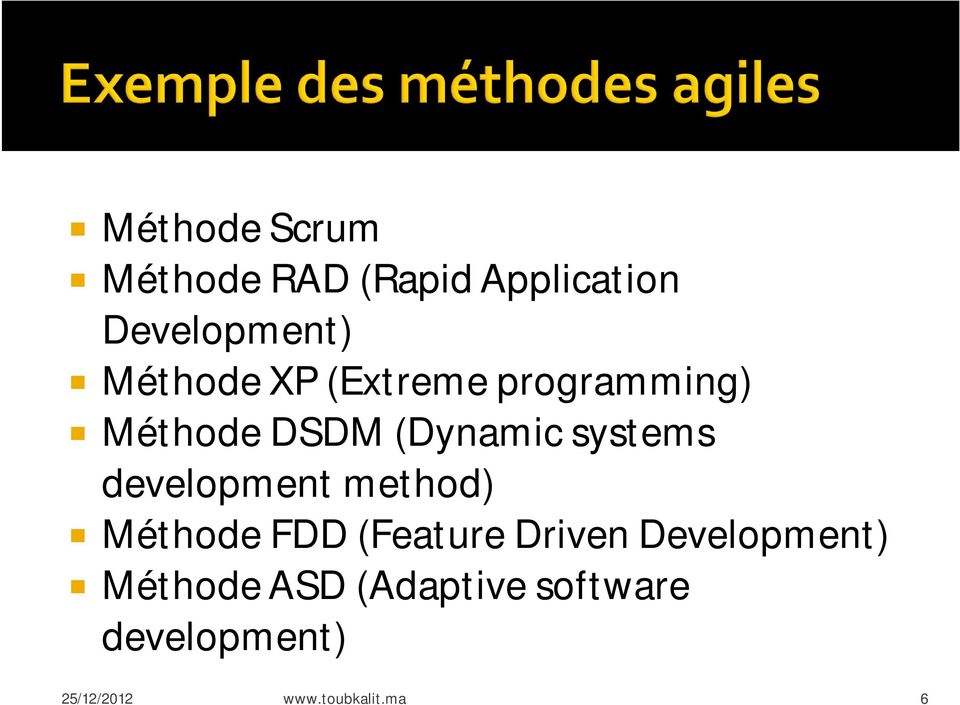 development method) Méthode FDD (Feature Driven Development)