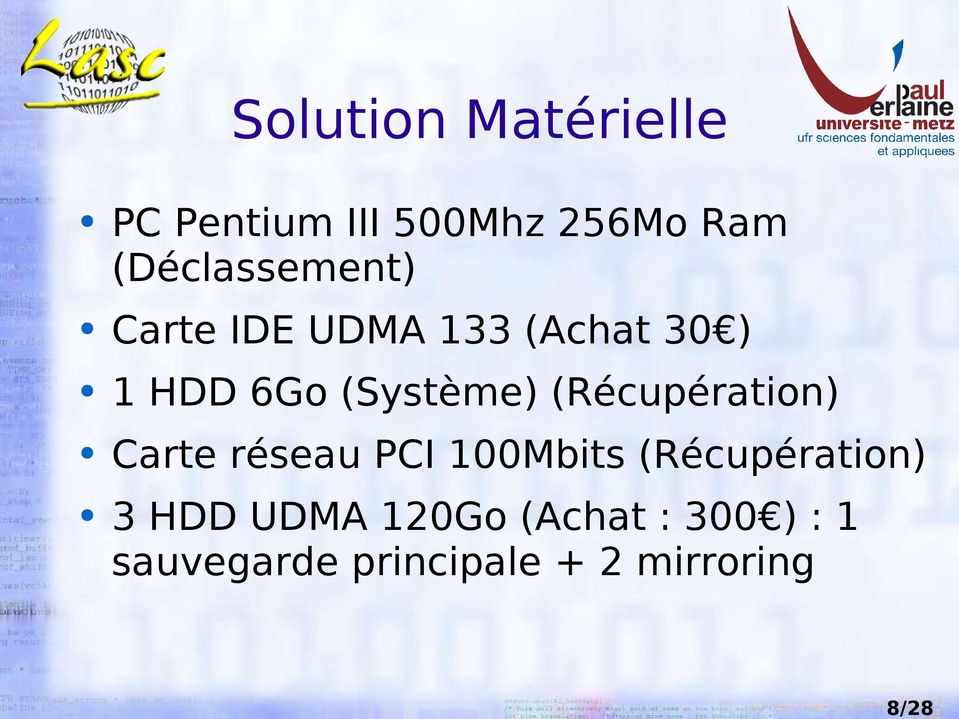 (Système) (Récupération) Carte réseau PCI 100Mbits