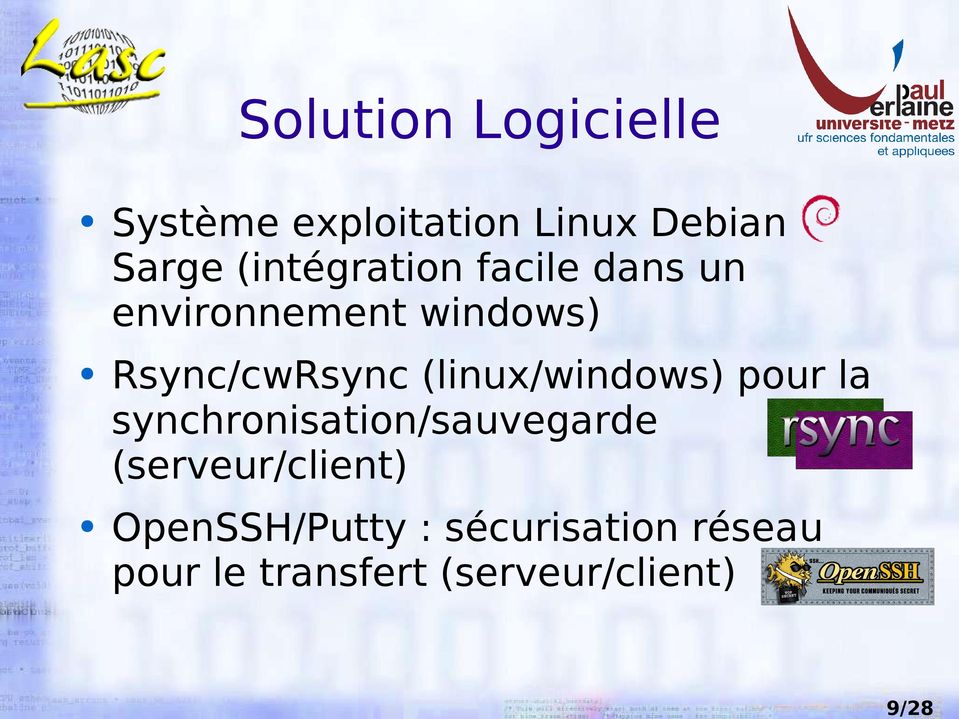 (linux/windows) pour la synchronisation/sauvegarde