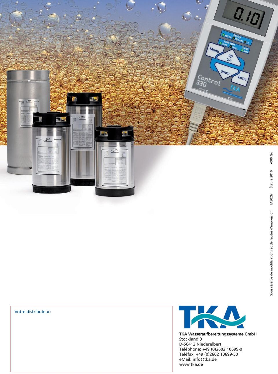 2010 x000 Go Votre distributeur: TKA Wasseraufbereitungssysteme