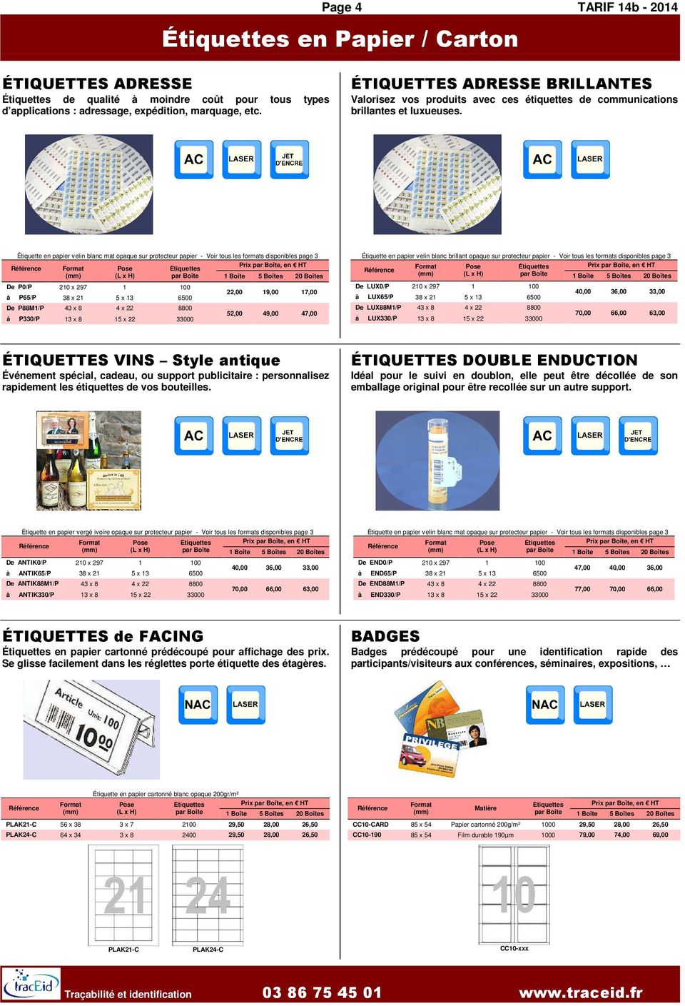 Traceid - Accessoires pour étiquettes horticoles et industrielles