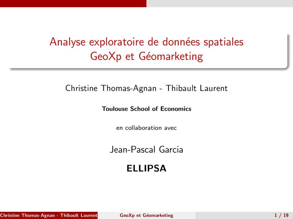 Thibault Laurent Toulouse School of Economics