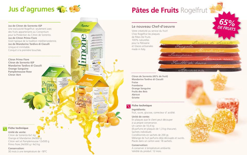 Pâtes de Fruits Rogelfrut Le nouveau Chef-d oeuvre Votre créativité au service du fruit!