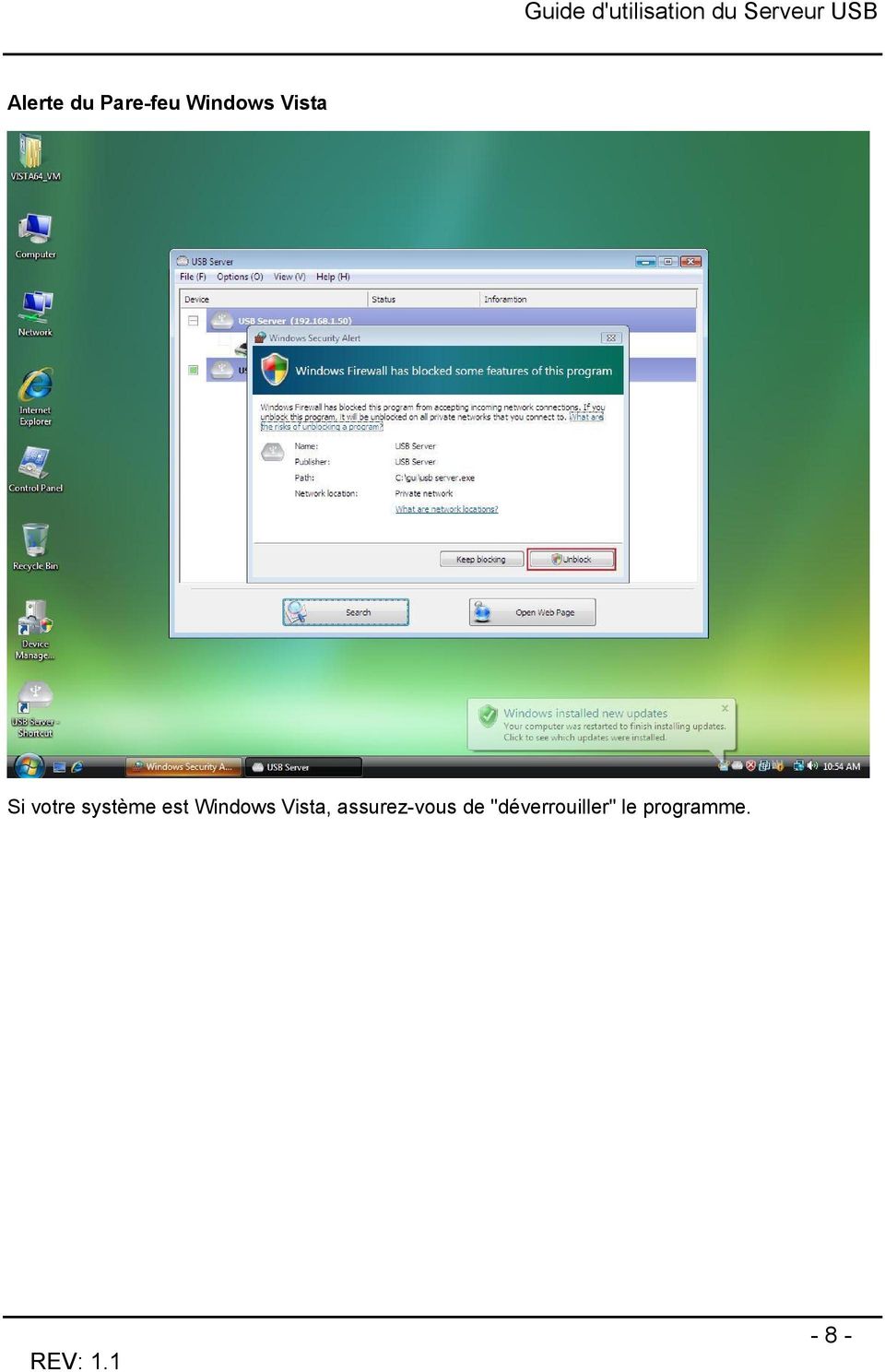 Windows Vista, assurez-vous