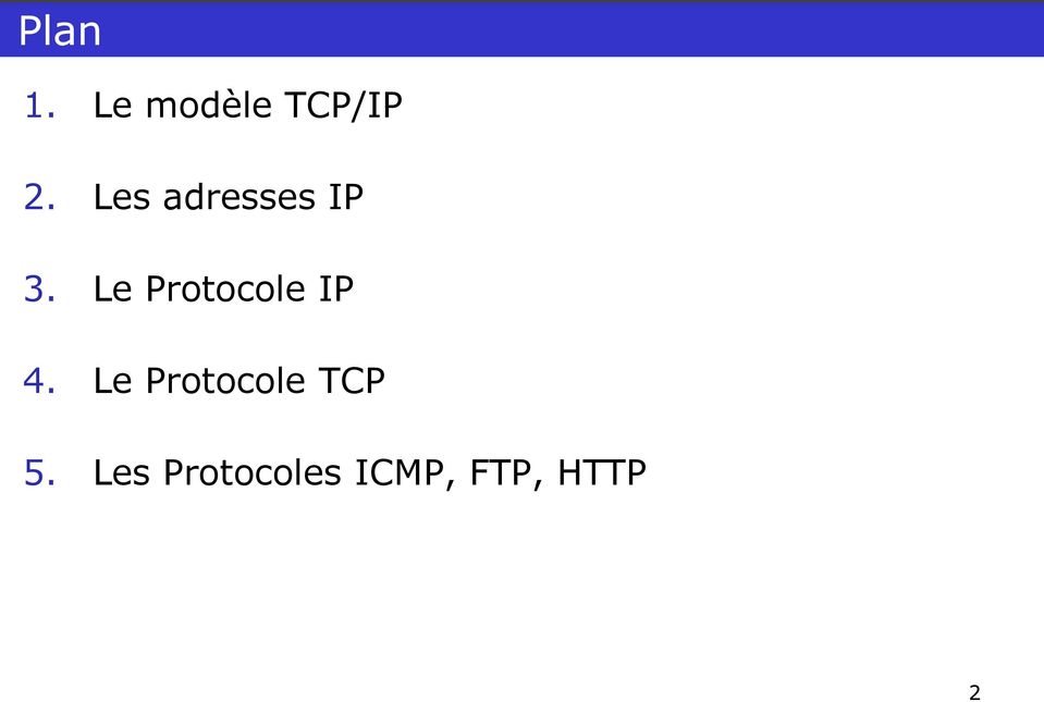 Le Protocole IP 4.