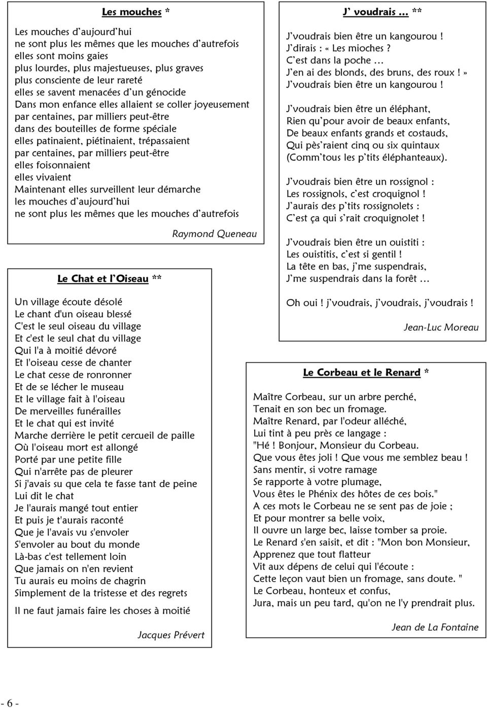 Recueil de poèmes Classe de CM2a de M. Paul PDF Free Download