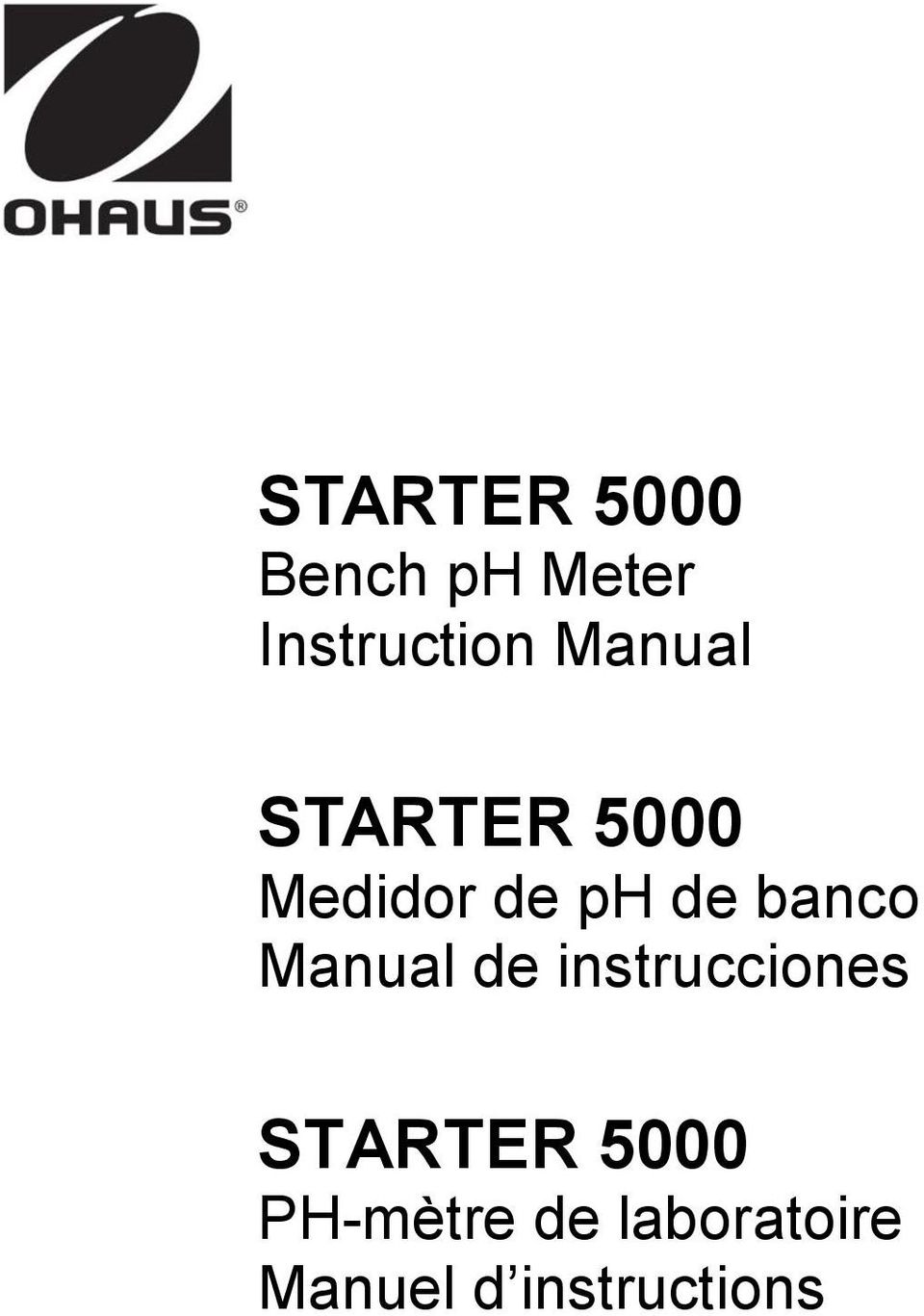 banco Manual de instrucciones STARTER
