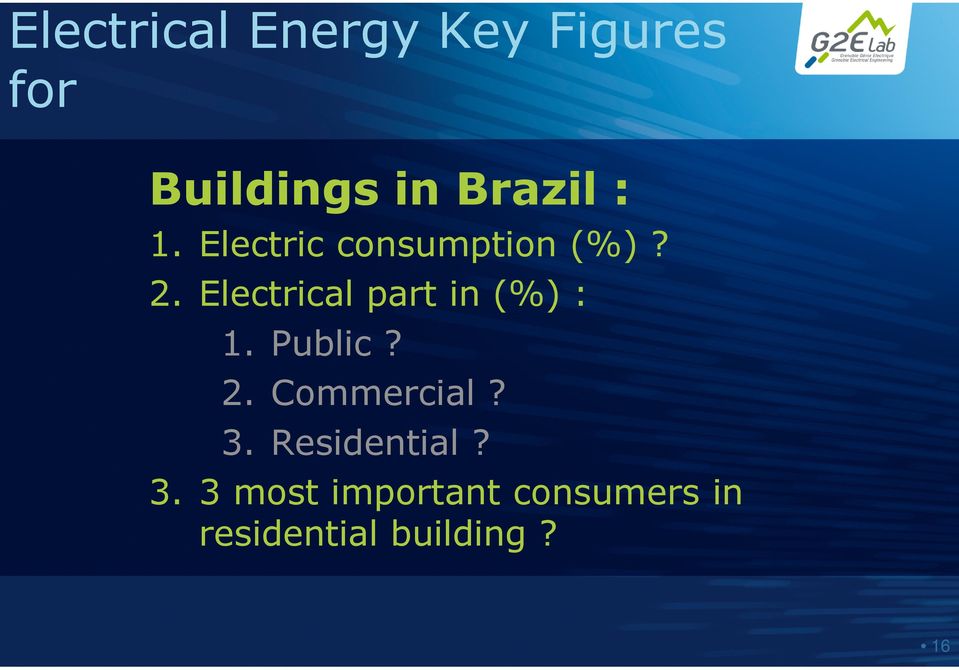 Electrical part in (%) : 1. Public? 2. Commercial? 3.