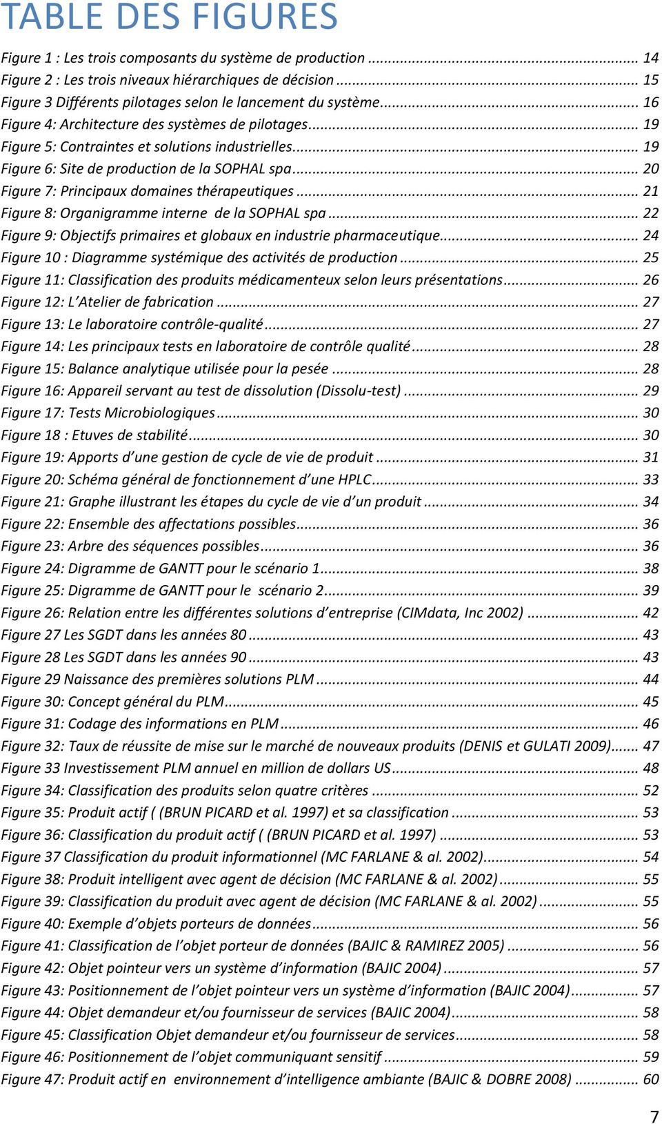 .. 20 Figure 7: Principaux domaines thérapeutiques... 21 Figure 8: Organigramme interne de la SOPHAL spa... 22 Figure 9: Objectifs primaires et globaux en industrie pharmaceutique.