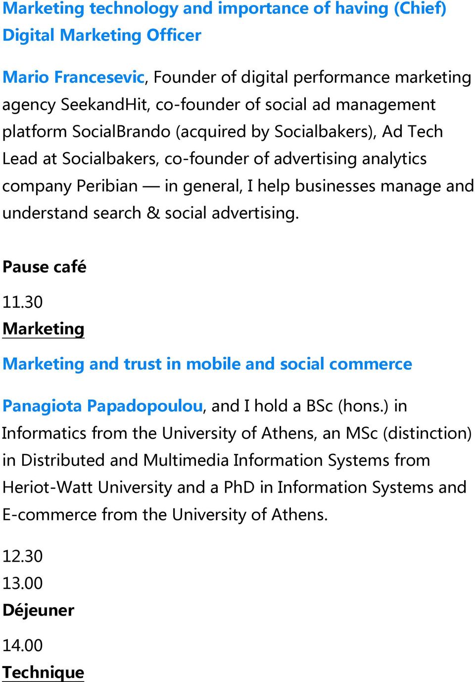 & social advertising. 11.30 and trust in mobile and social commerce Panagiota Papadopoulou, and I hold a BSc (hons.