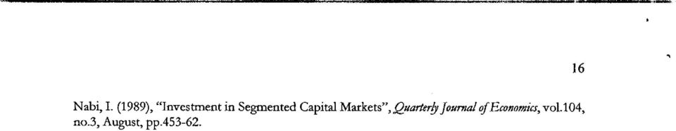Segmented Capital Markets"',
