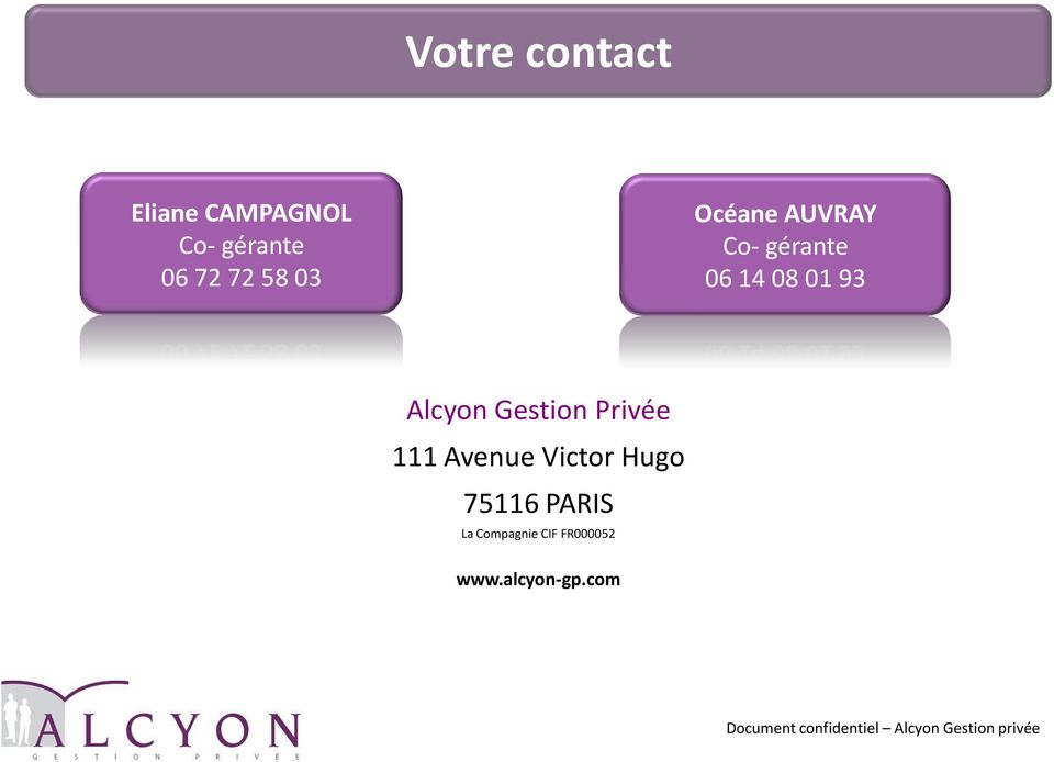 Alcyon Gestion Privée 111 Avenue Victor Hugo