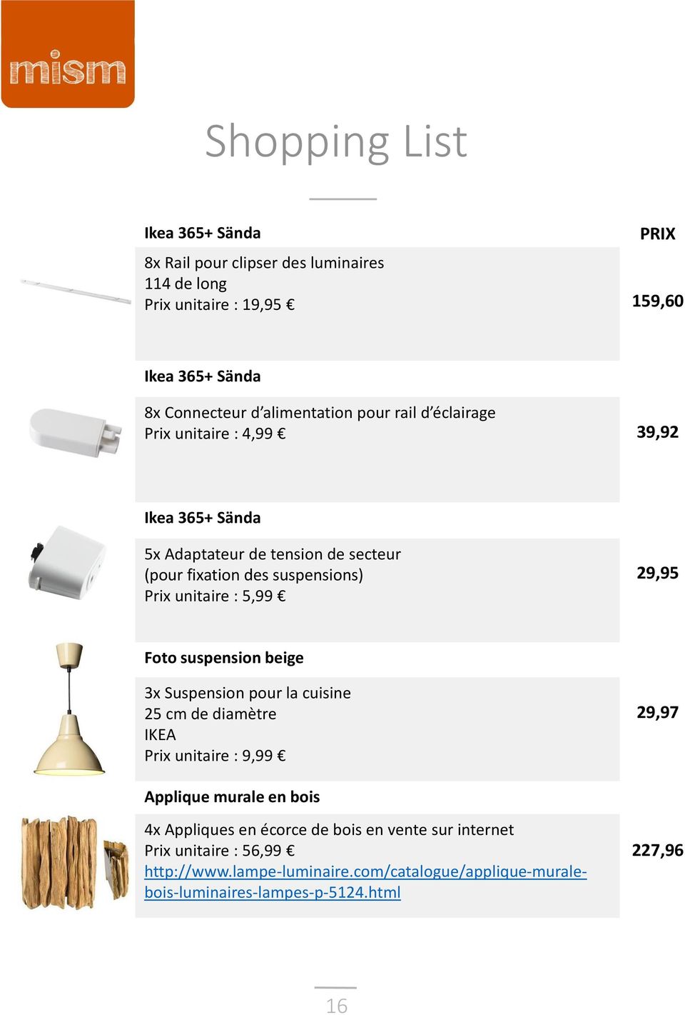 unitaire : 5,99 29,95 Foto suspension beige 3x Suspension pour la cuisine 25 cm de diamètre IKEA Prix unitaire : 9,99 29,97 Applique murale en bois 4x