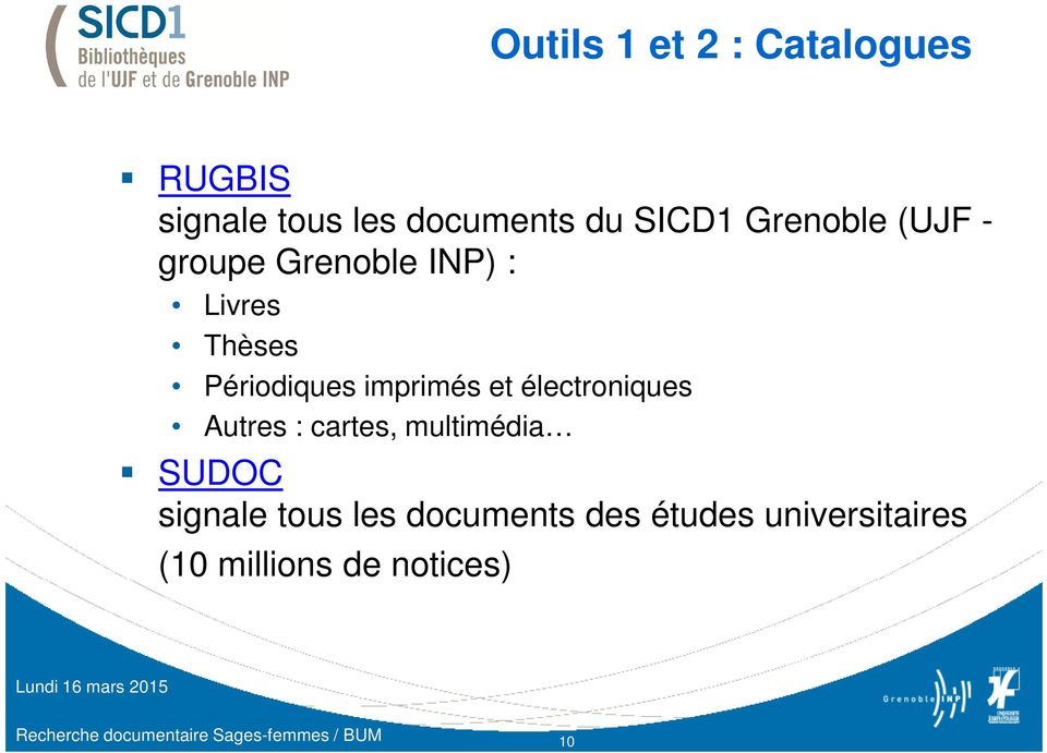 : cartes, multimédia SUDOC signale tous les documents des études universitaires (10