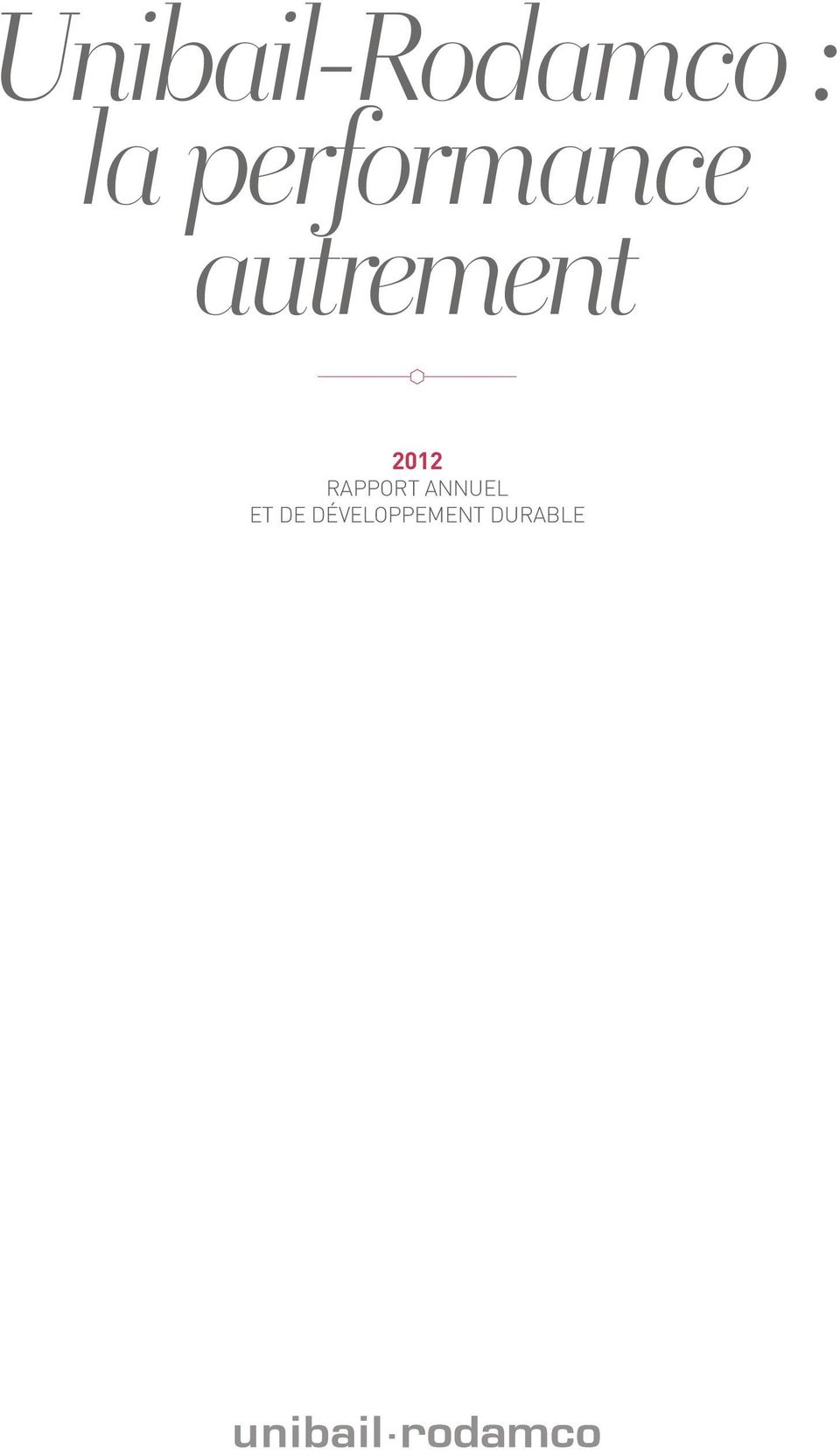2012 Rapport annuel et