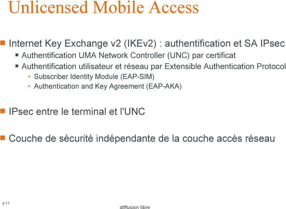 par Extensible Authentication Protocol Subscriber Identity Module (EAP-SIM) Authentication and Key