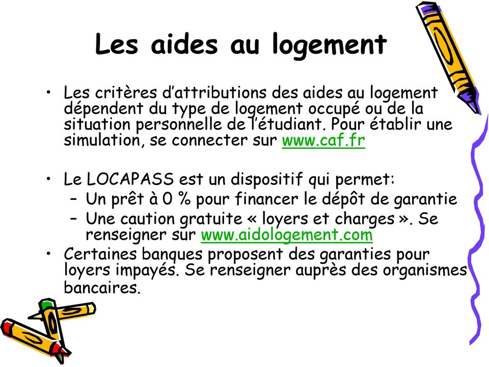 fr Le LOCAPASS est un dispositif qui permet: Un prêt à 0 % pour financer le dépôt de garantie Une caution gratuite «loyers