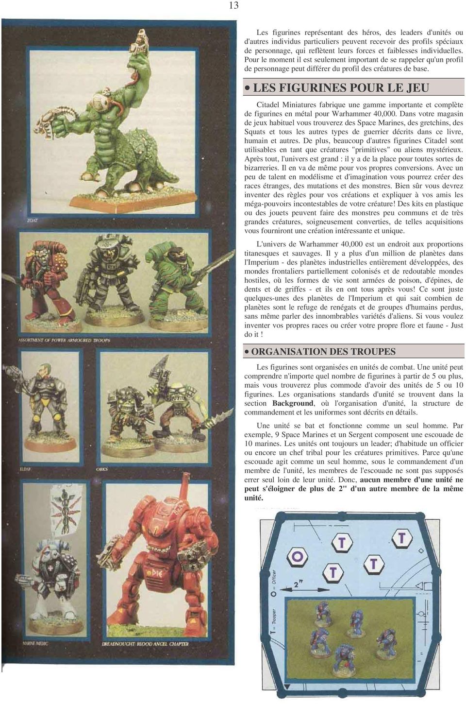 LES FIGURINES POUR LE JEU Citadel Miniatures fabrique une gamme importante et complète de figurines en métal pour Warhammer 40,000.