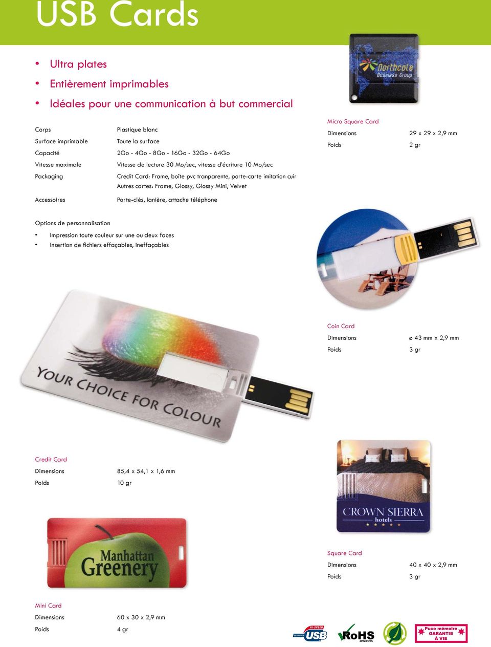 porte-carte imitation cuir Autres cartes: Frame, Glossy, Glossy Mini, Velvet Impression toute couleur sur une ou deux
