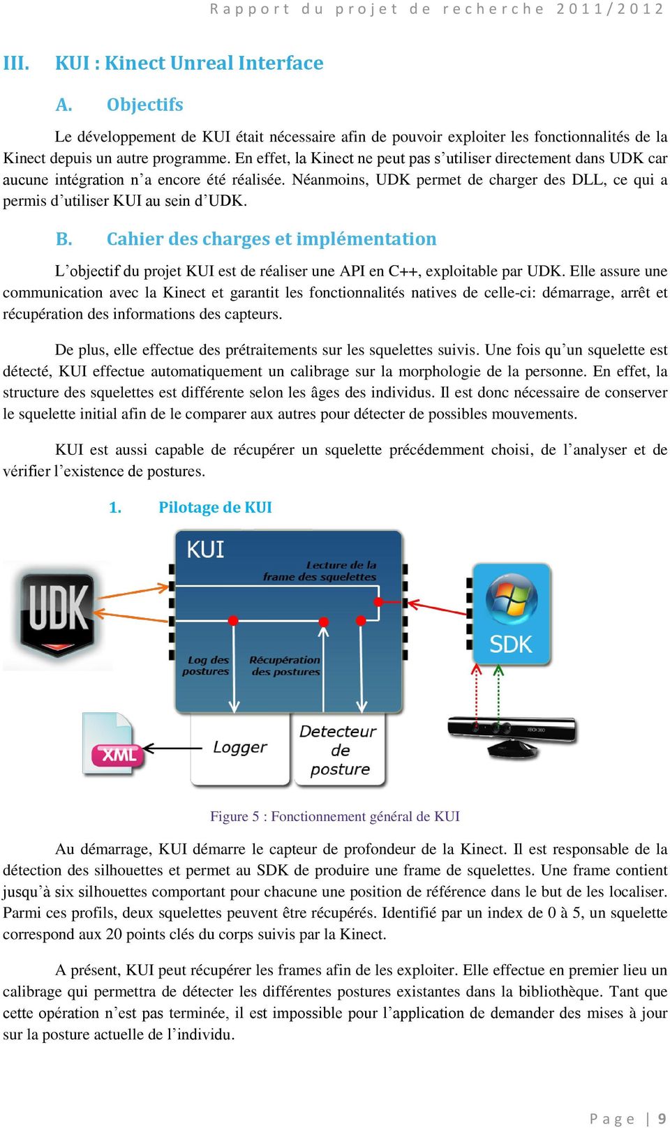 B. Cahier des charges et implémentation L objectif du projet KUI est de réaliser une API en C++, exploitable par UDK.