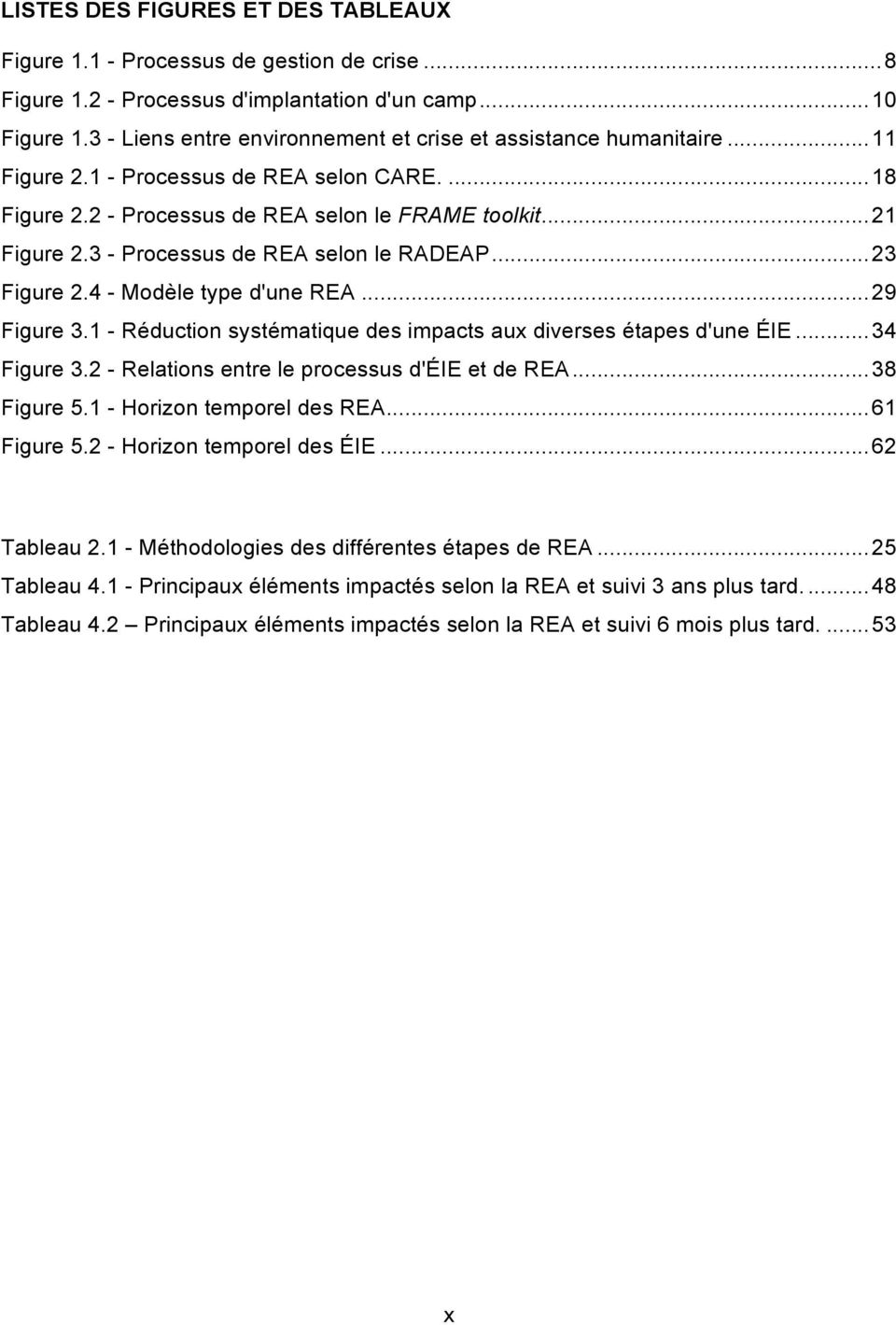 3 - Processus de REA selon le RADEAP... 23 Figure 2.4 - Modèle type d'une REA... 29 Figure 3.1 - Réduction systématique des impacts aux diverses étapes d'une ÉIE... 34 Figure 3.