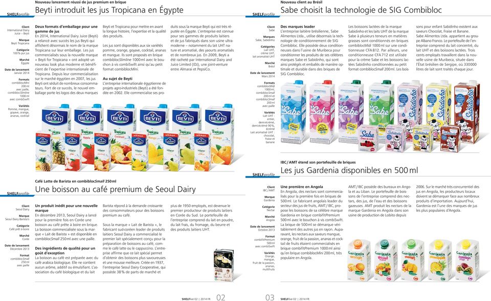 Juice (Beyti) a relancé avec succès les jus Beyti qui affichent désormais le nom de la marque Tropicana sur leur emballage.