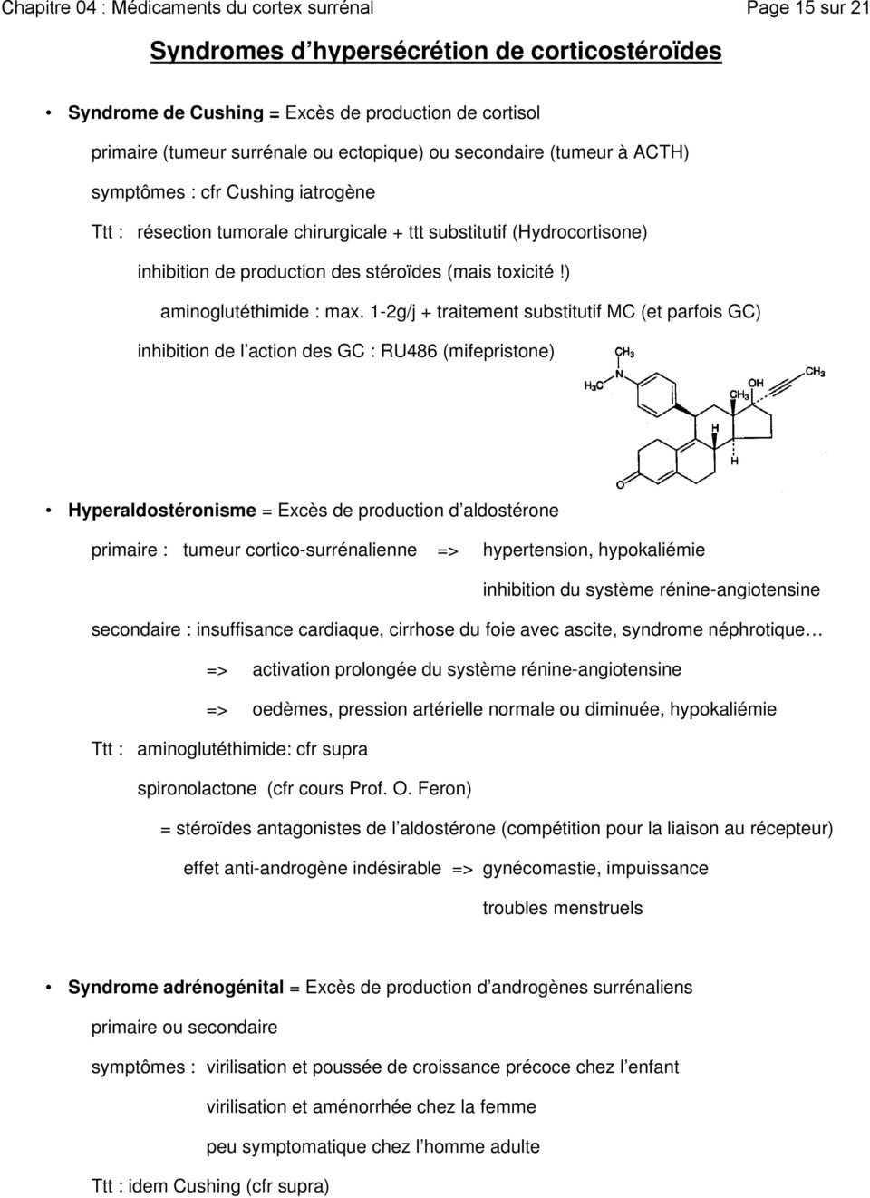 toxicité!) aminoglutéthimide : max.