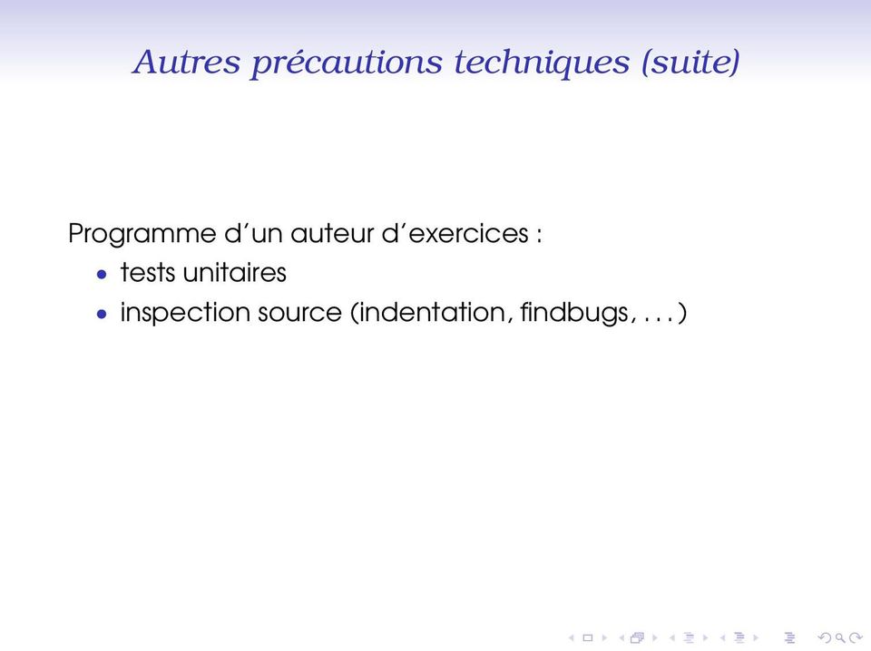 exercices : tests unitaires