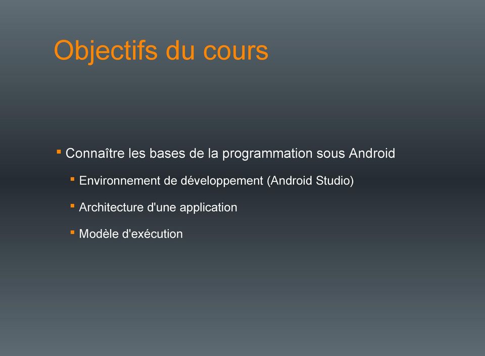 Environnement de développement (Android
