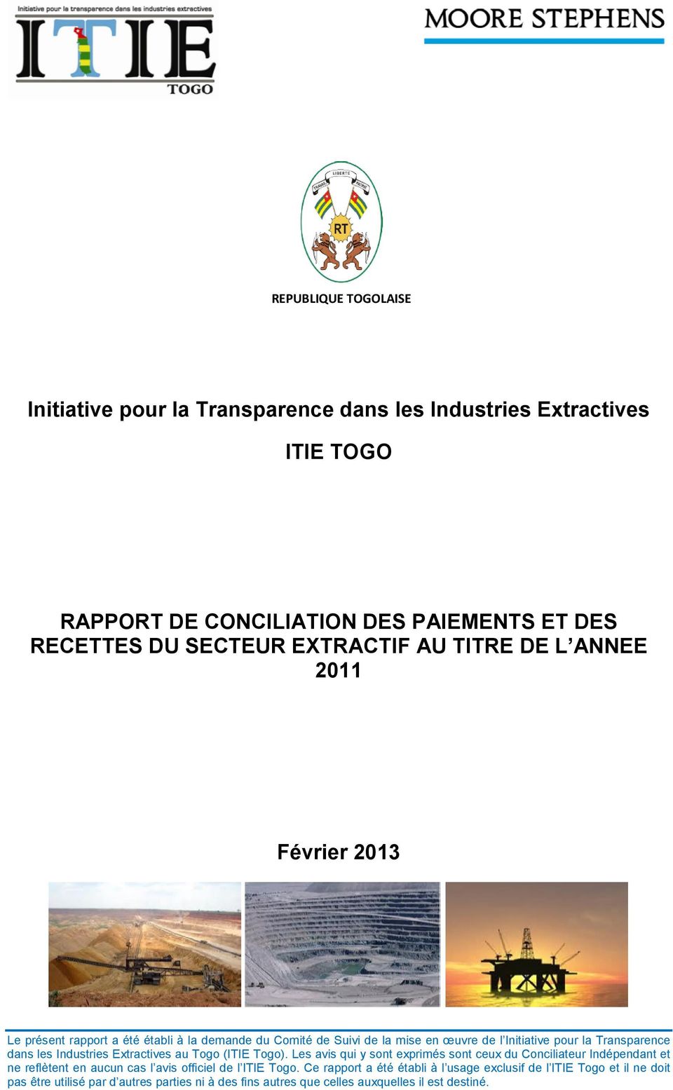 Industries Extractives au Togo (ITIE Togo).