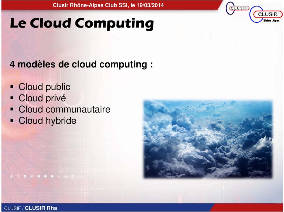 : Cloud public Cloud privé
