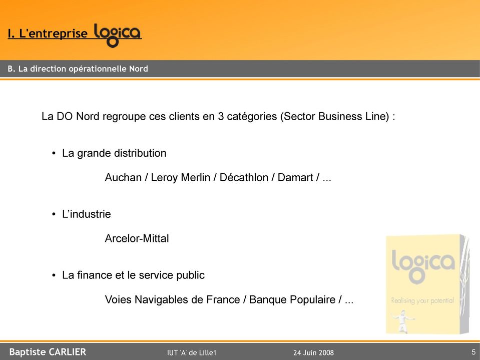 catégories (Sector Business Line) : La grande distribution Auchan / Leroy