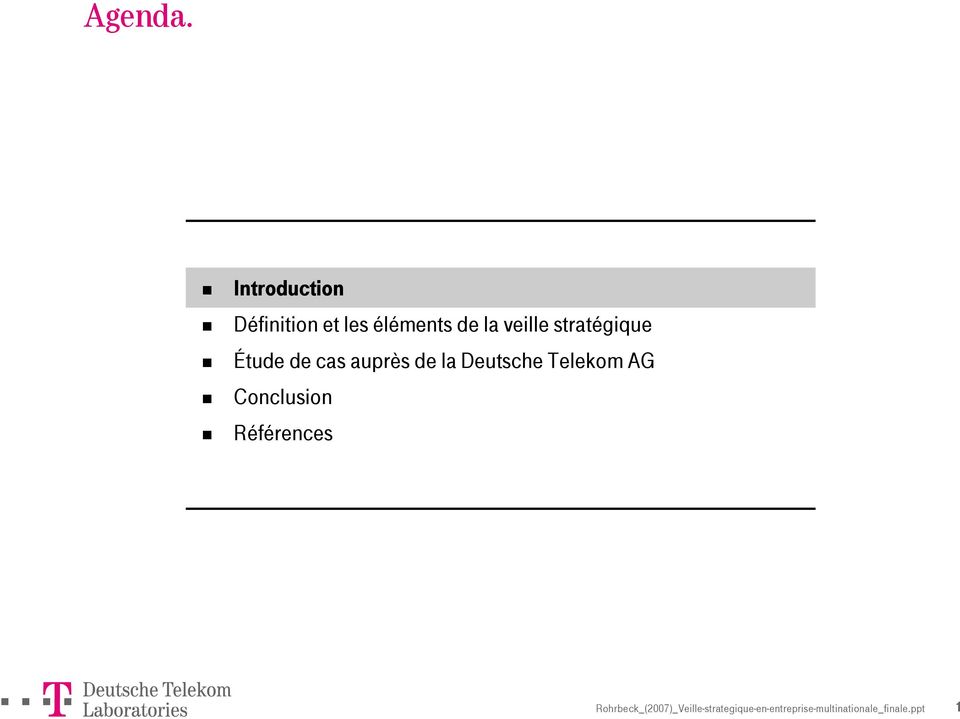 stratégique Étude de cas auprès de la Deutsche Telekom