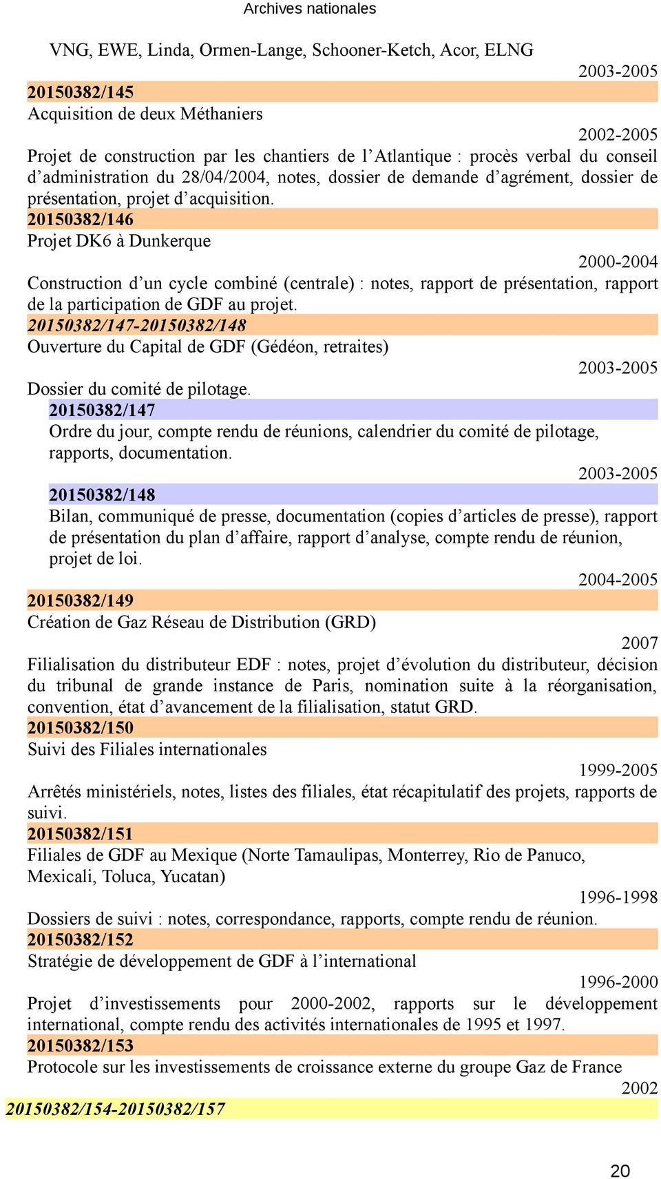 20150382/146 Projet DK6 à Dunkerque 2000-2004 Construction d un cycle combiné (centrale) : notes, rapport de présentation, rapport de la participation de GDF au projet.