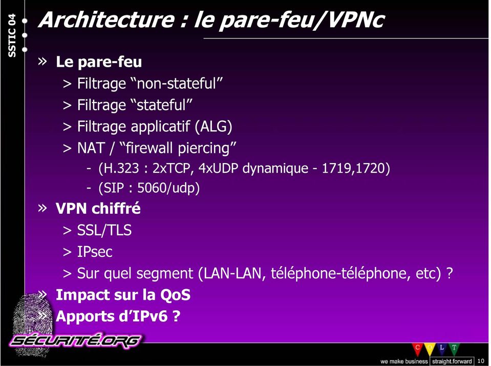 323 : 2xTCP, 4xUDP dynamique - 1719,1720) - (SIP : 5060/udp)» VPN chiffré > SSL/TLS