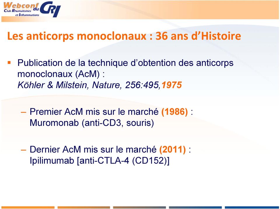 256:495,1975 Premier AcM mis sur le marché (1986) : Muromonab (anti-cd3,