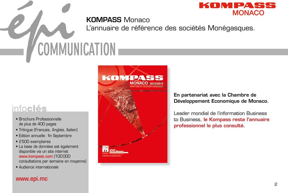 exemplaires La base de données est également disponible via un site internet www.kompass.