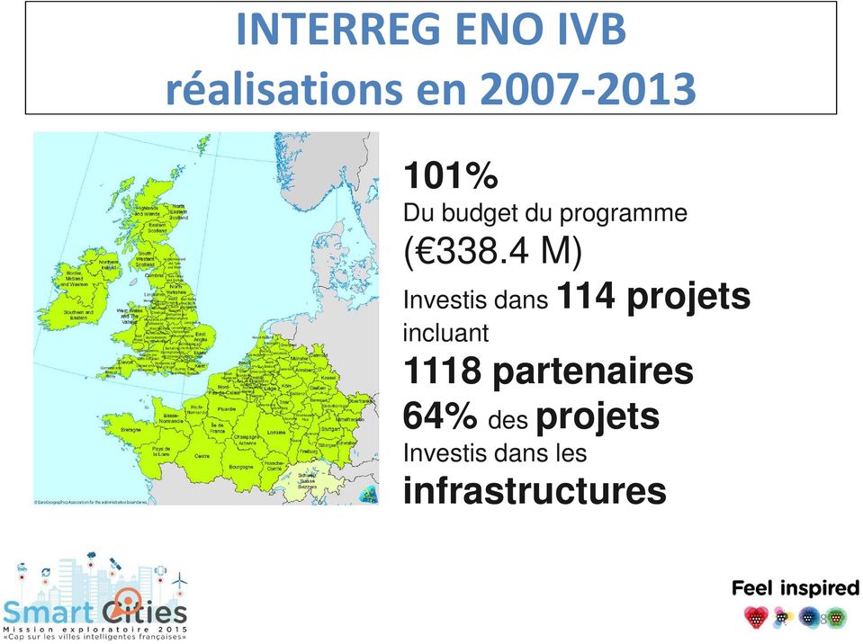 4 M) Investis dans 114 projets incluant 1118