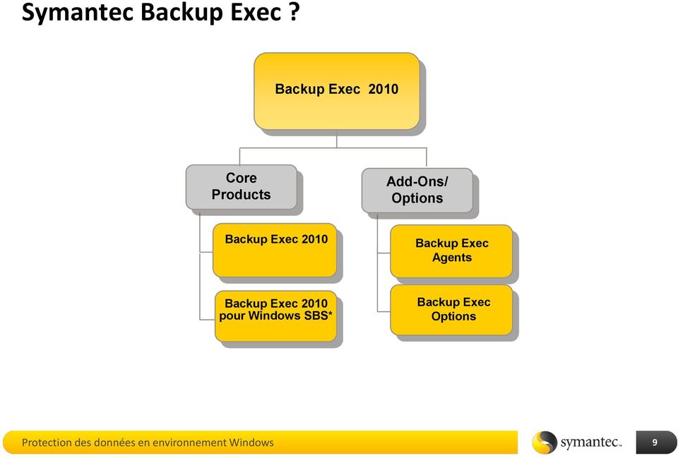 Backup Exec 2010 Backup Exec Agents Backup Exec 2010