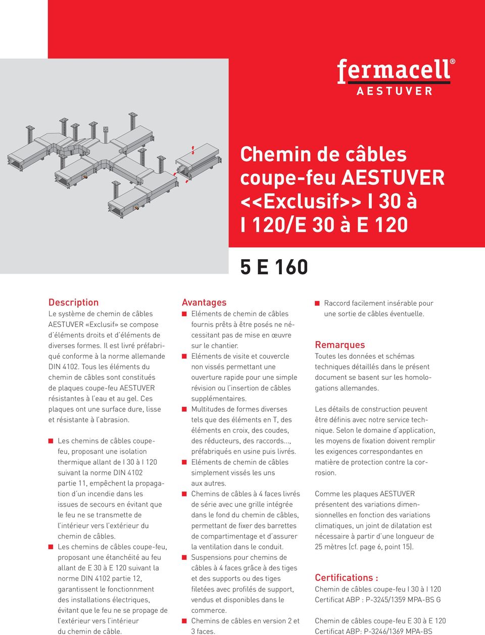 Chemin De Cables Coupe Feu Aestuver Exclusif I 30 A I 1 E 30 A E E Pdf Free Download