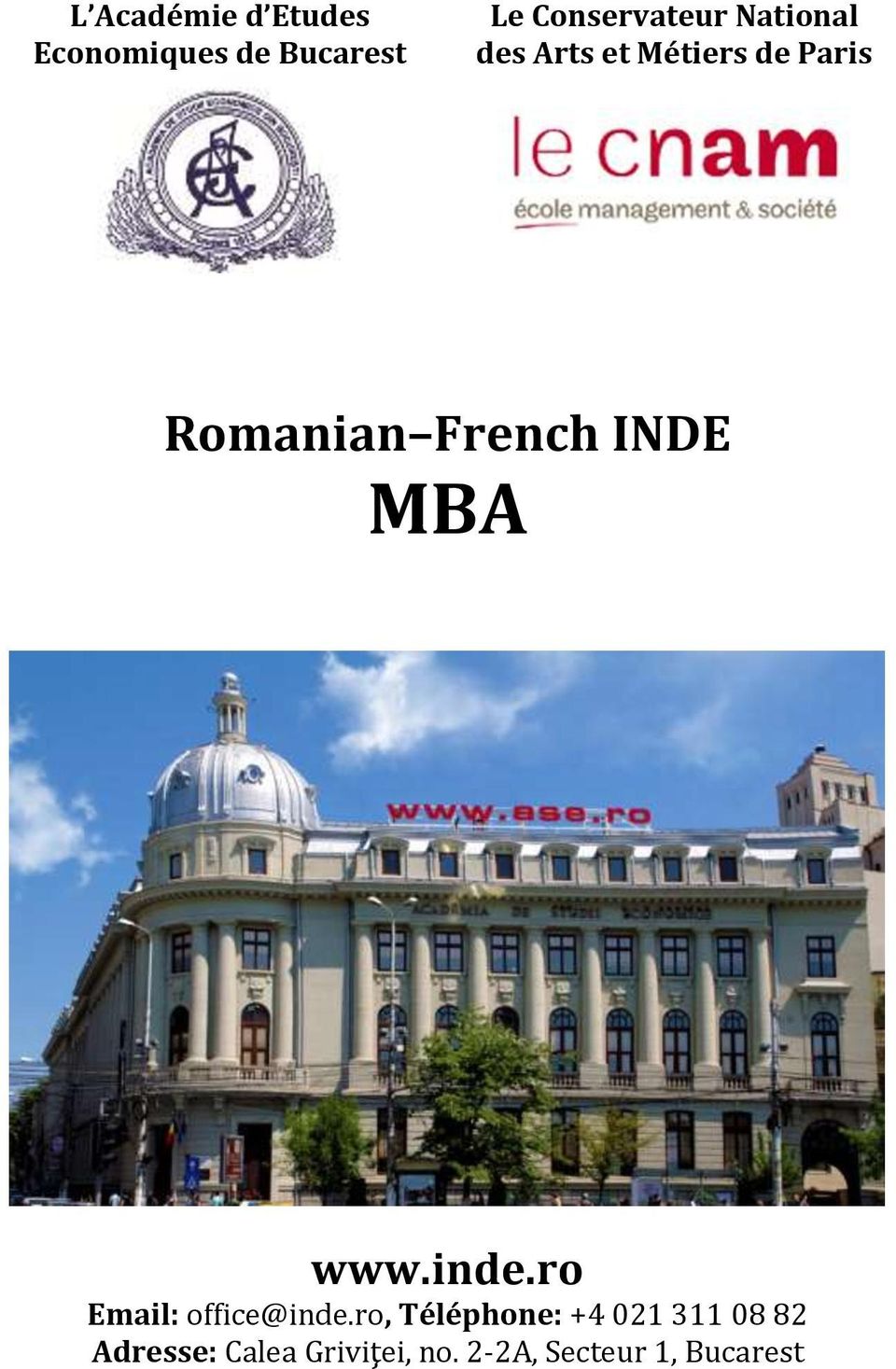 MBA www.inde.ro Email: office@inde.