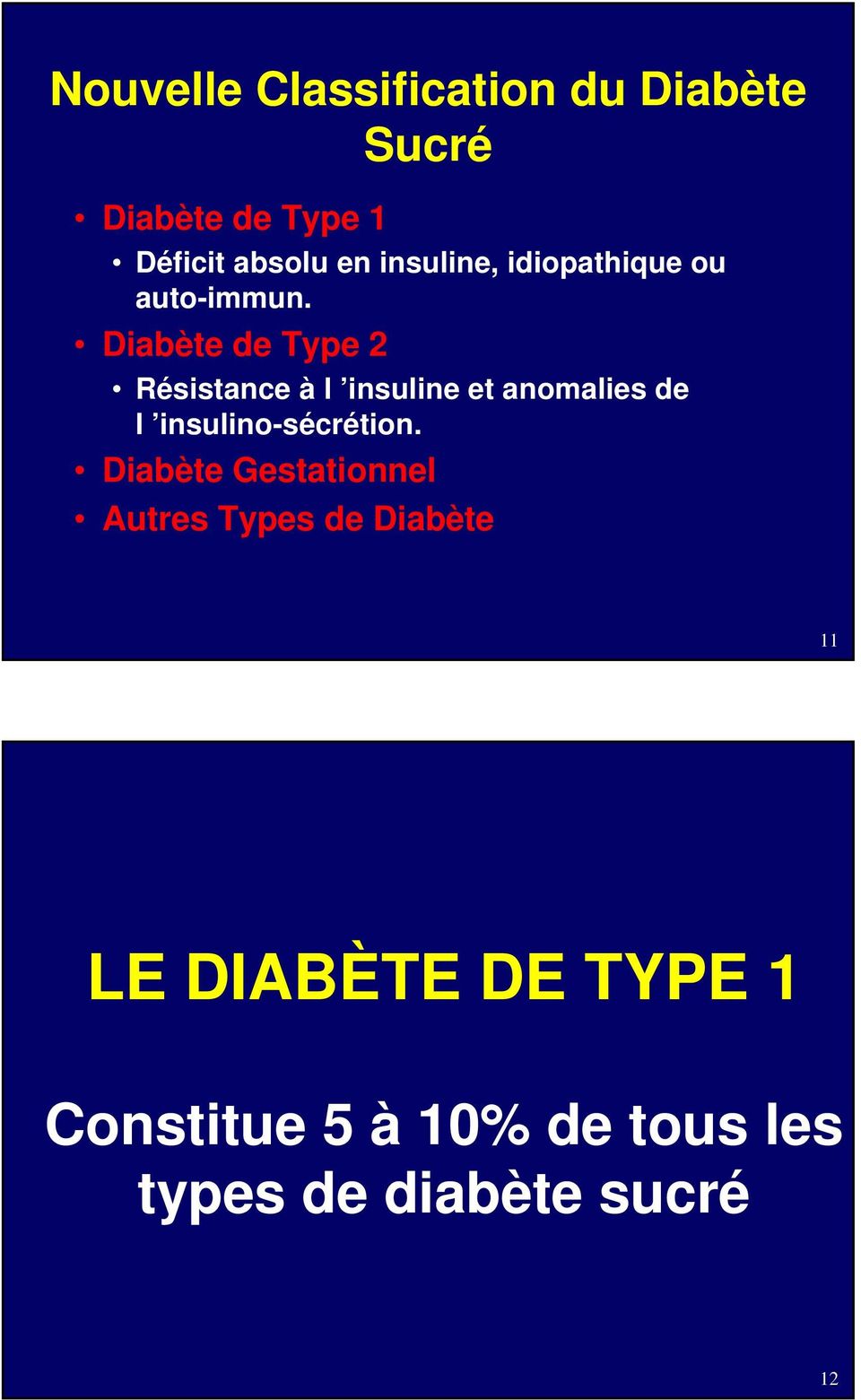 Diabète de Type 2 Résistance à l insuline et anomalies de l insulino-sécrétion.