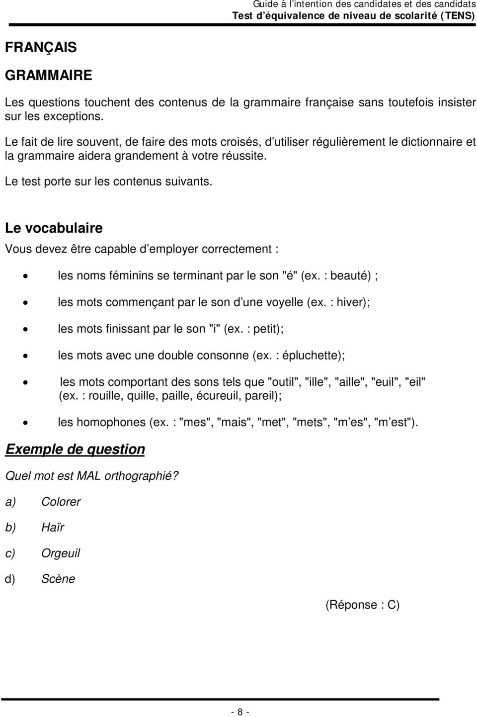 PDF Télécharger tens exercices préparatoire aux tens Gratuit PDF |  PDFprof.com