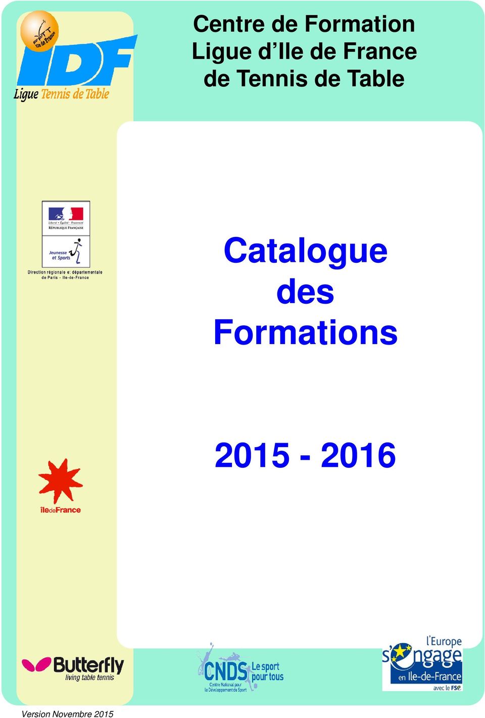 Table Catalogue des
