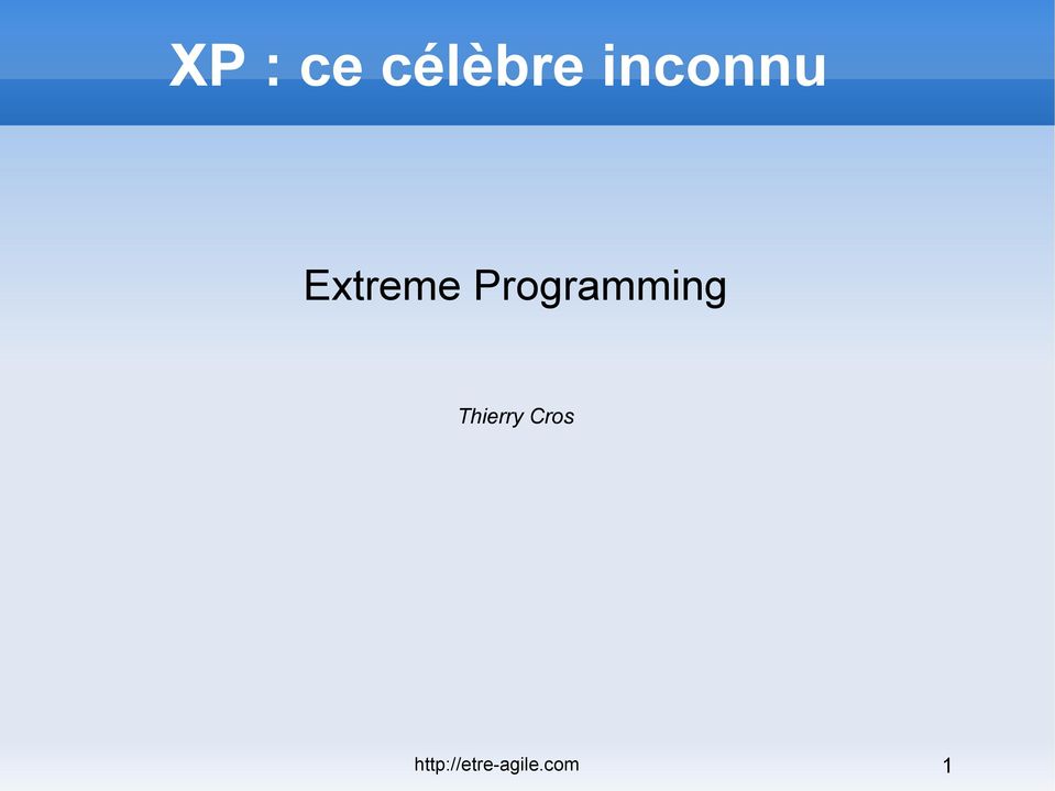 Programming Thierry