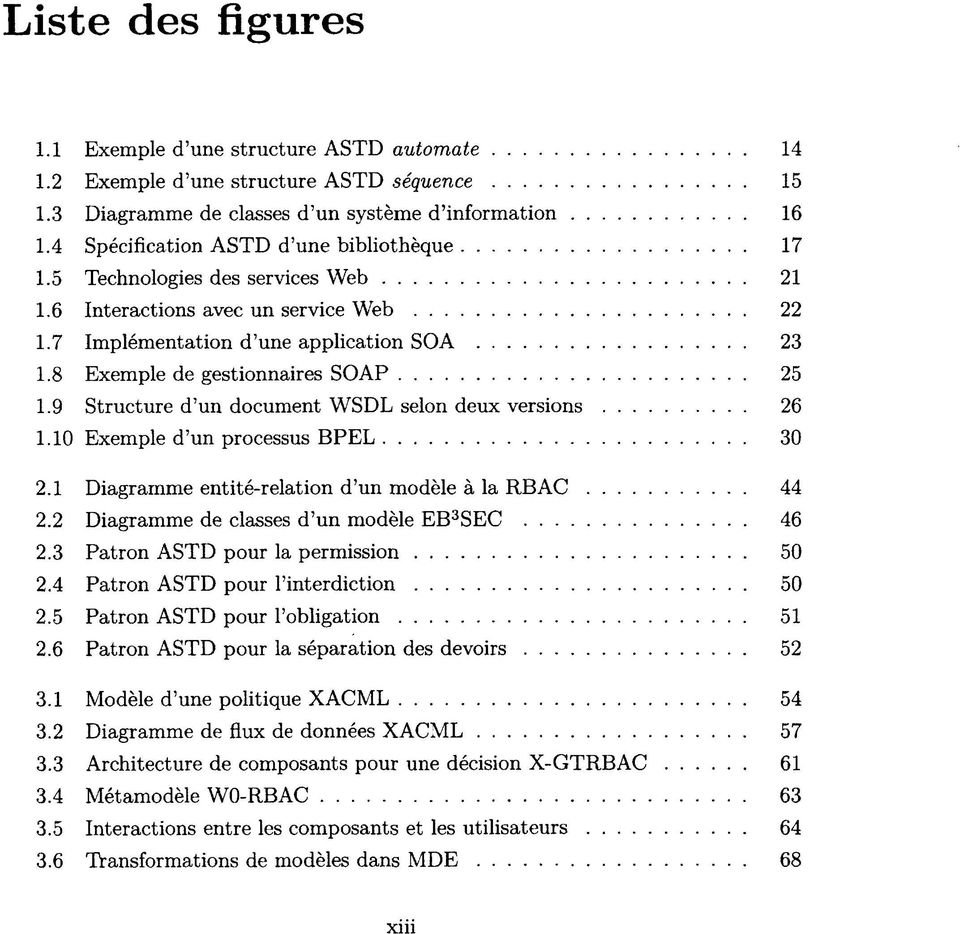 8 Exemple de gestionnaires S O A P... 25 1.9 Structure d un document WSDL selon deux versions... 26 1.10 Exemple d un processus B P E L... 30 2.1 Diagramme entité-relation d un modèle à la R B A C.