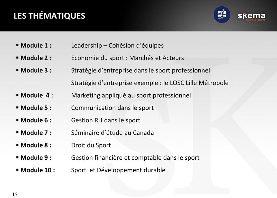 d entreprise exemple : le LOSC Lille Métropole Marketing appliqué au sport professionnel Communication dans le sport Gestion RH